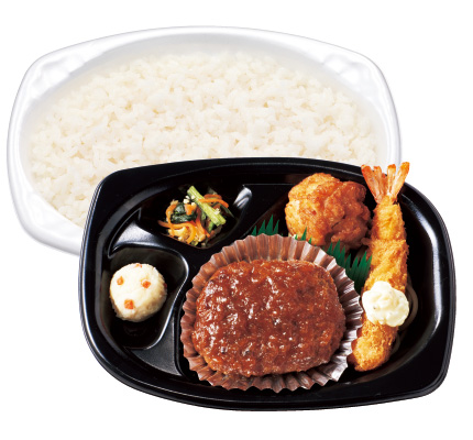 ハンバーグ&エビフライコンビ弁当