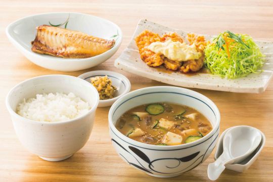 冷汁ととり南蛮の定食