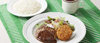 日替わりランチ (水)デミグラスハンバーグ&コーンコロッケ