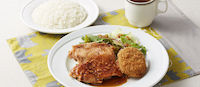 日替わりランチ (木)チキン&牛肉コロッケ