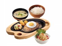 エッグバーグステーキセット