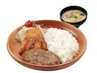 ハンバーグ&アジフライディッシュ