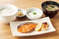 銀鮭の塩焼定食